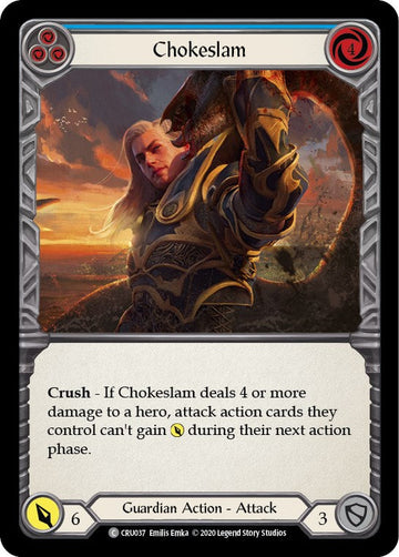 Chokeslam (Blue) [CRU037] [Crucible of War] Unlimited Edition Rainbow Foil