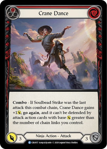 Crane Dance (Red) [CRU057] [Crucible of War] 1st Edition Rainbow Foil