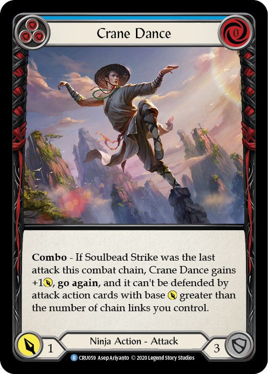 Crane Dance (Blue) [CRU059] [Crucible of War] Unlimited Edition Rainbow Foil