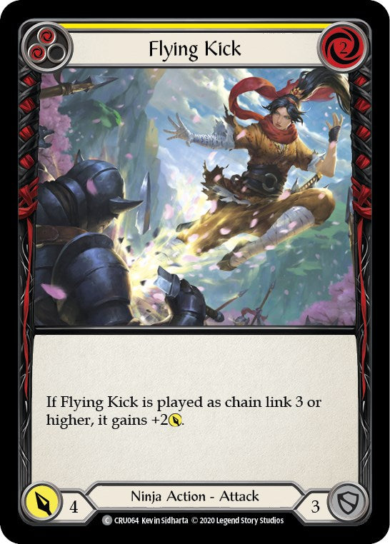 Flying Kick (Yellow) [CRU064] [Crucible of War] Unlimited Edition Normal
