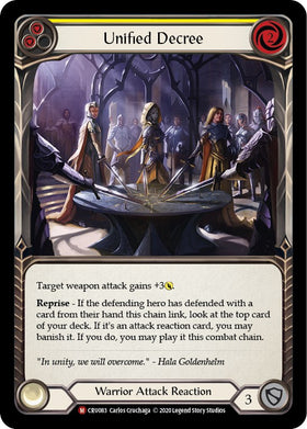 Unified Decree [CRU083] [Crucible of War] Unlimited Edition Rainbow Foil