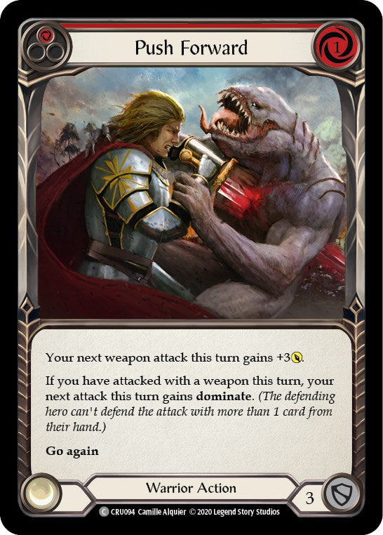 Push Forward (Red) [CRU094] [Crucible of War] Unlimited Edition Normal
