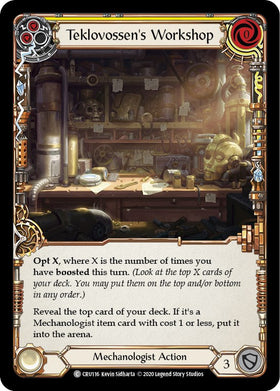 Teklovossen's Workshop (Yellow) [CRU116] [Crucible of War] 1st Edition Normal