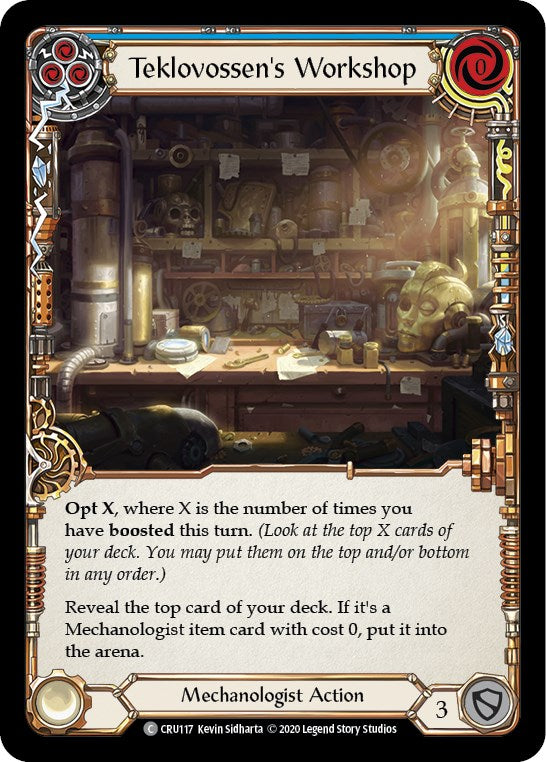 Teklovossen's Workshop (Blue) [CRU117] [Crucible of War] 1st Edition Normal