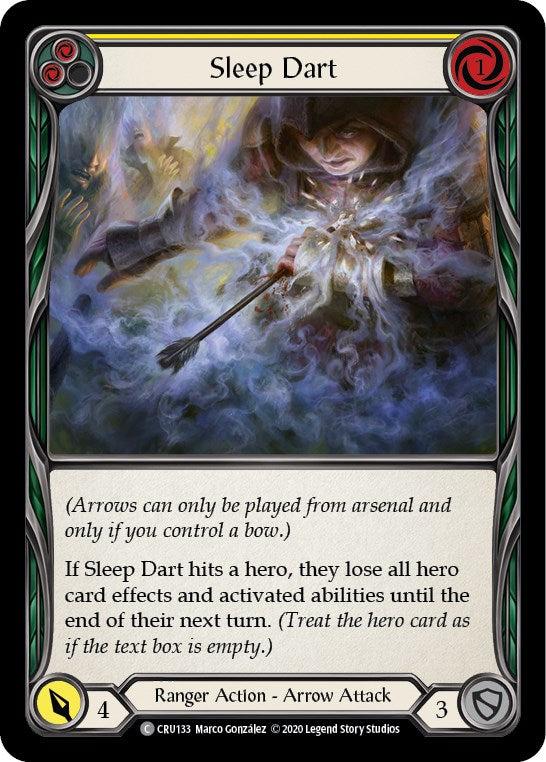 Sleep Dart (Yellow) [CRU133] [Crucible of War] 1st Edition Rainbow Foil
