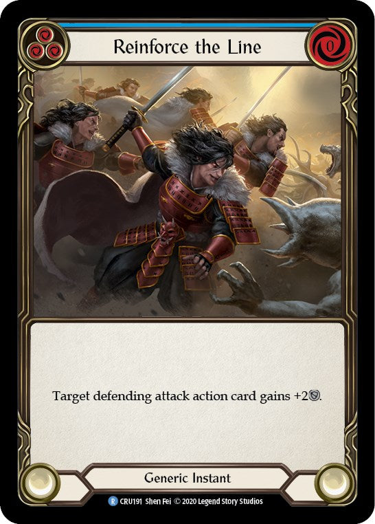 Reinforce the Line (Blue) [CRU191] [Crucible of War] 1st Edition Rainbow Foil