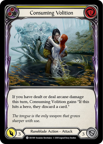 Consuming Volition (Yellow) [CRU149] [Crucible of War] Unlimited Edition Rainbow Foil