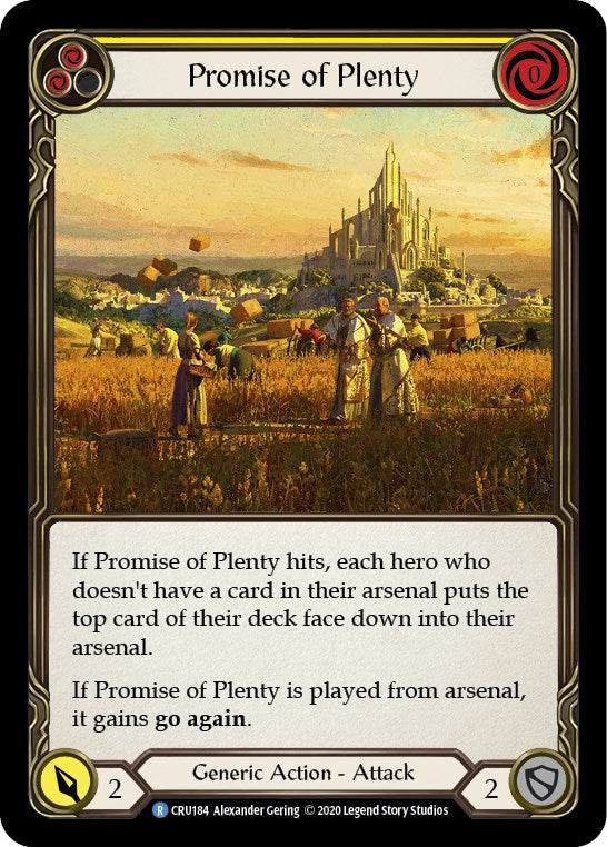 Promise of Plenty (Yellow) [CRU184] [Crucible of War] 1st Edition Rainbow Foil