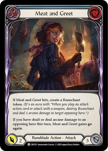 Meat and Greet (Blue) [CRU153] [Crucible of War] 1st Edition Rainbow Foil