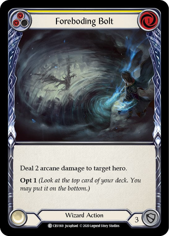 Foreboding Bolt (Yellow) [CRU169] [Crucible of War] Unlimited Edition Rainbow Foil