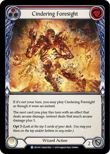Cindering Foresight (Red) [CRU165] [Crucible of War] 1st Edition Rainbow Foil