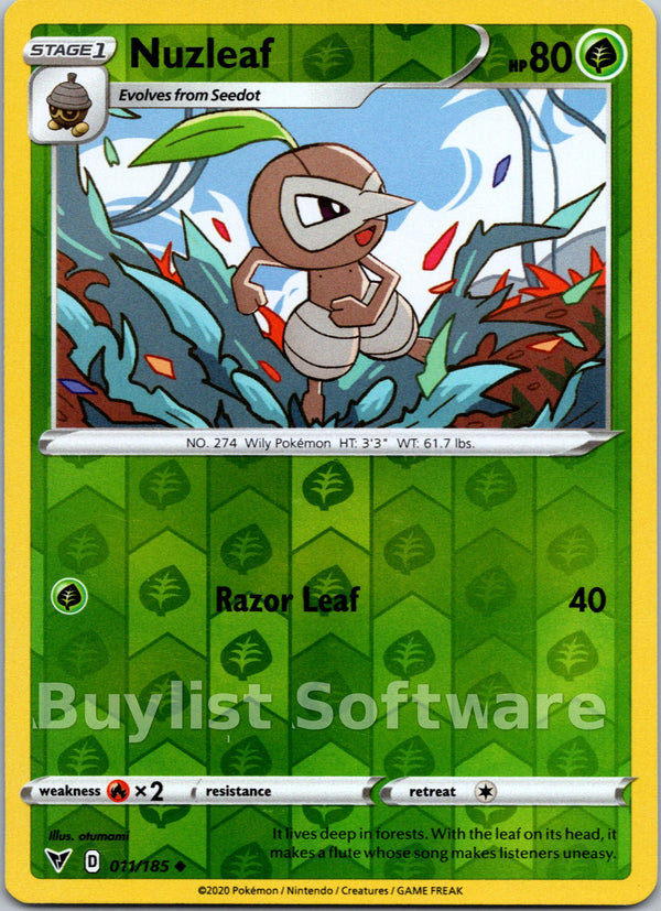 Nuzleaf [011/185] [Vivid Voltage] Reverse Holofoil