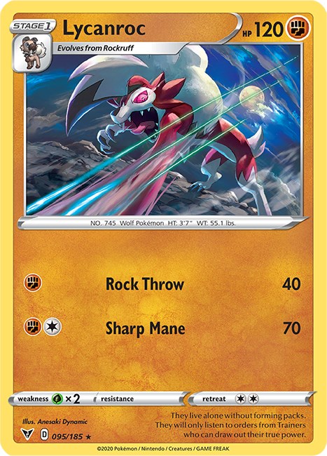 Lycanroc [095/185] [Vivid Voltage] Reverse Holofoil