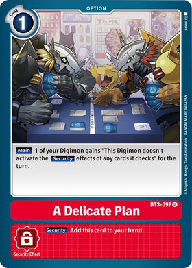 A Delicate Plan [BT3-097] [Release Special Booster 1.5]