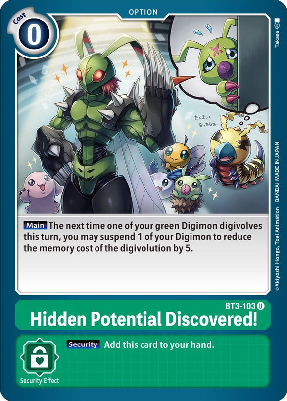 Hidden Potential Discovered! [BT3-103] [Release Special Booster 1.5]