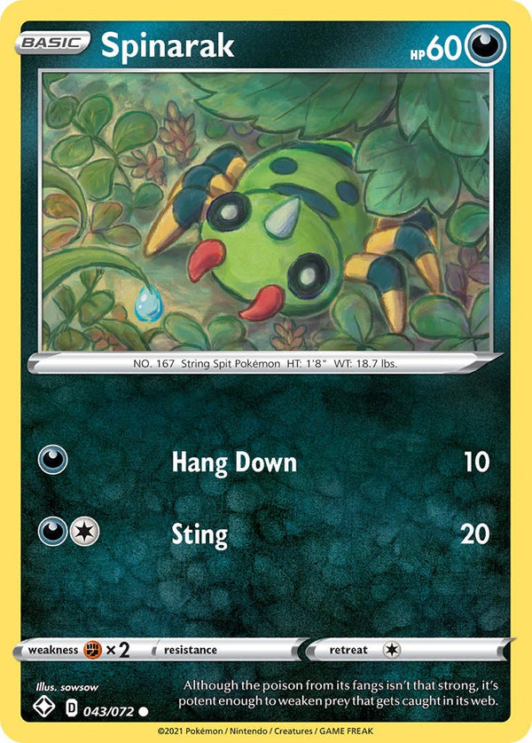 Spinarak [043/072] [Shining Fates] Reverse Holofoil
