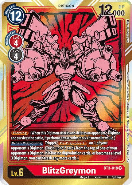 BlitzGreymon (Dash Pack Ver. 1.5) [BT3-018] [Release Special Booster 1.0] Foil