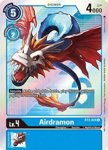 Airdramon (Box Topper) [BT3-024 U] [Release Special Booster 1.5] Foil