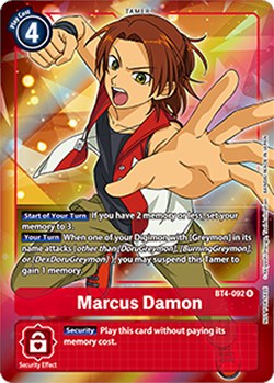 Marcus Damon (Box Topper) [BT4-092] [Great Legend] Foil