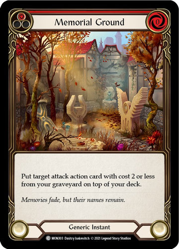 Memorial Ground (Red) [MON303] [Monarch] Unlimited Edition Rainbow Foil