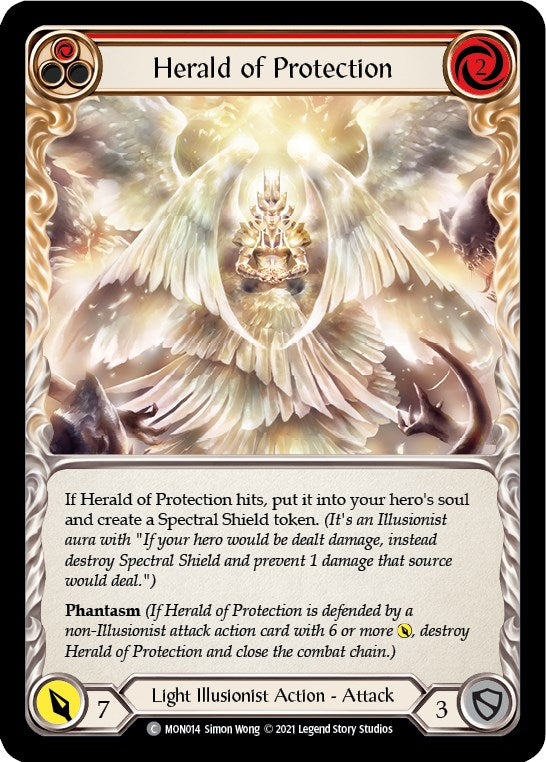Herald of Protection (Red) [MON014] [Monarch] Unlimited Edition Normal
