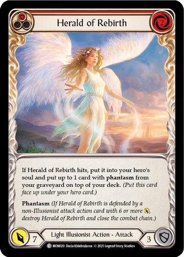 Herald of Rebirth (Red) [MON020] [Monarch] Unlimited Edition Rainbow Foil