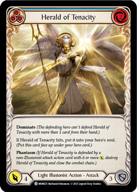 Herald of Tenacity (Blue) [MON025] [Monarch] Unlimited Edition Rainbow Foil