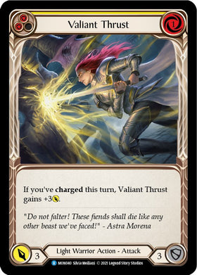 Valiant Thrust (Yellow) [MON040] [Monarch] 1st Edition Normal