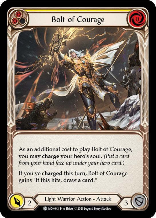Bolt of Courage (Yellow) [MON043] [Monarch] 1st Edition Normal