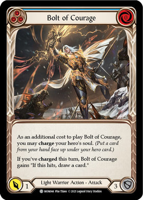 Bolt of Courage (Blue) [MON044] [Monarch] Unlimited Edition Rainbow Foil