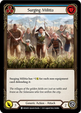 Surging Militia (Blue) [MON289] [Monarch] 1st Edition Normal