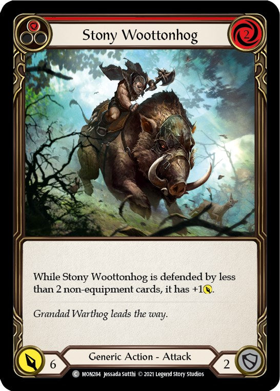 Stony Woottonhog (Red) [MON284] [Monarch] 1st Edition Normal