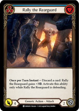 Rally the Rearguard (Blue) [MON283] [Monarch] 1st Edition Rainbow Foil