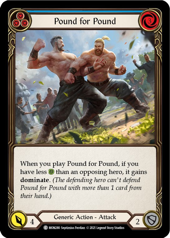 Pound for Pound (Blue) [MON280] [Monarch] 1st Edition Rainbow Foil