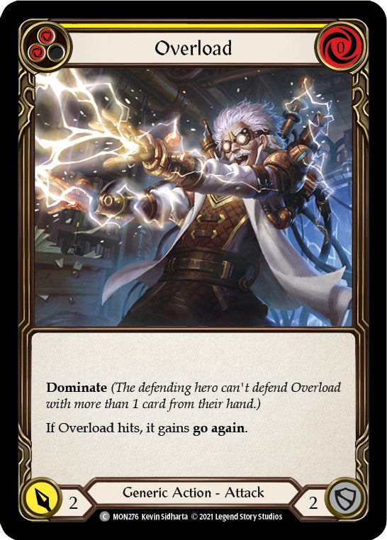 Overload (Yellow) [MON276] [Monarch] 1st Edition Rainbow Foil