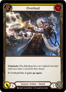 Overload (Yellow) [MON276] [Monarch] 1st Edition Rainbow Foil