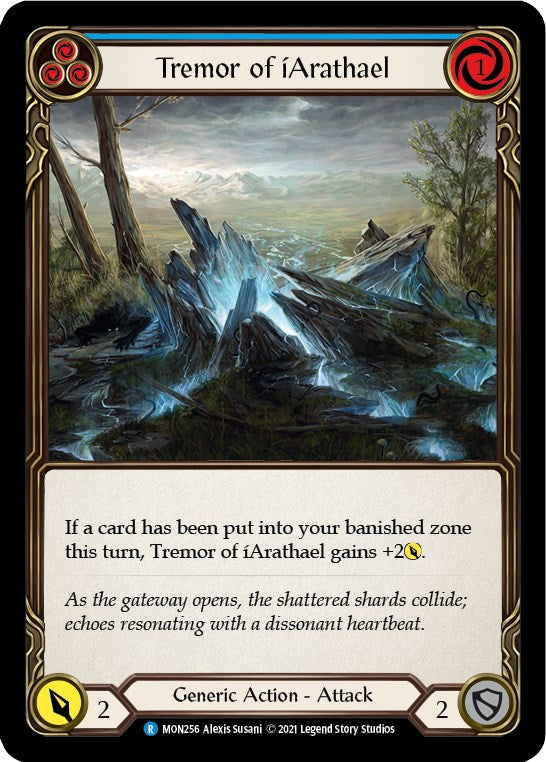 Tremor of iArathael (Blue) [MON256] [Monarch] Unlimited Edition Rainbow Foil