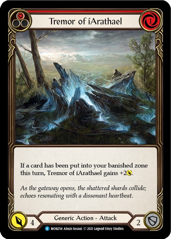 Tremor of iArathael (Red) [MON254] [Monarch] 1st Edition Normal