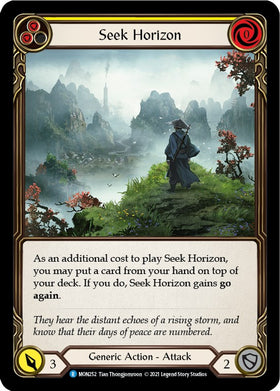 Seek Horizon (Yellow) [MON252] [Monarch] Unlimited Edition Rainbow Foil