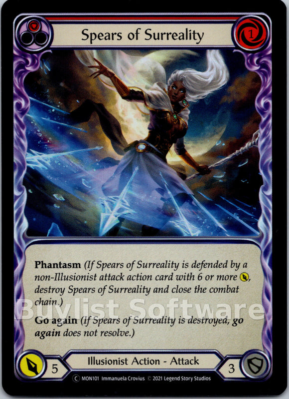 Spears of Surreality (Red) [MON101] [Monarch] Unlimited Edition Rainbow Foil