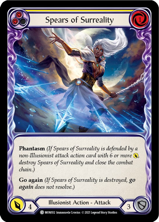 Spears of Surreality (Yellow) [MON102] [Monarch] 1st Edition Rainbow Foil