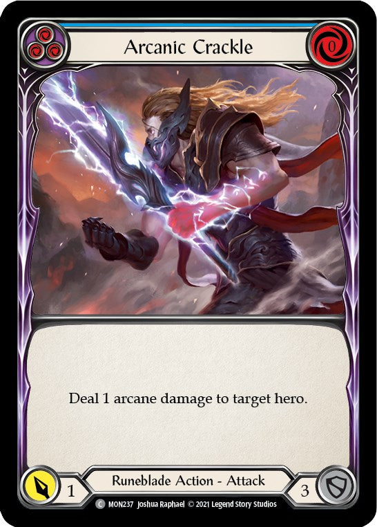 Arcanic Crackle (Blue) [MON237] [Monarch] Unlimited Edition Rainbow Foil