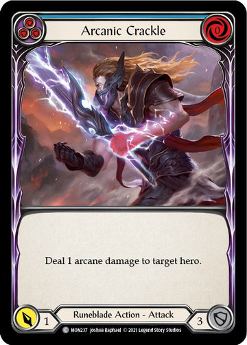 Arcanic Crackle (Blue) [MON237] [Monarch] Unlimited Edition Rainbow Foil