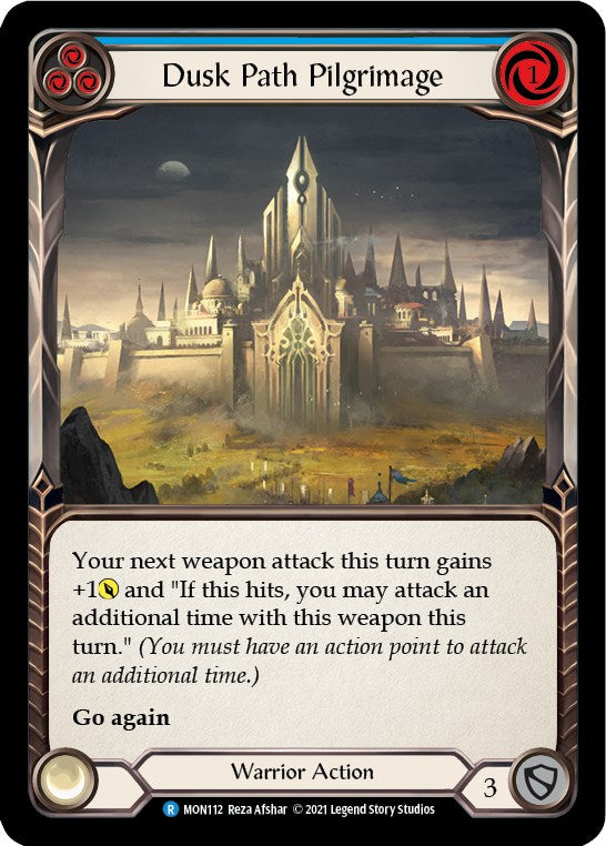 Dusk Path Pilgrimage (Blue) [MON112] [Monarch] Unlimited Edition Rainbow Foil