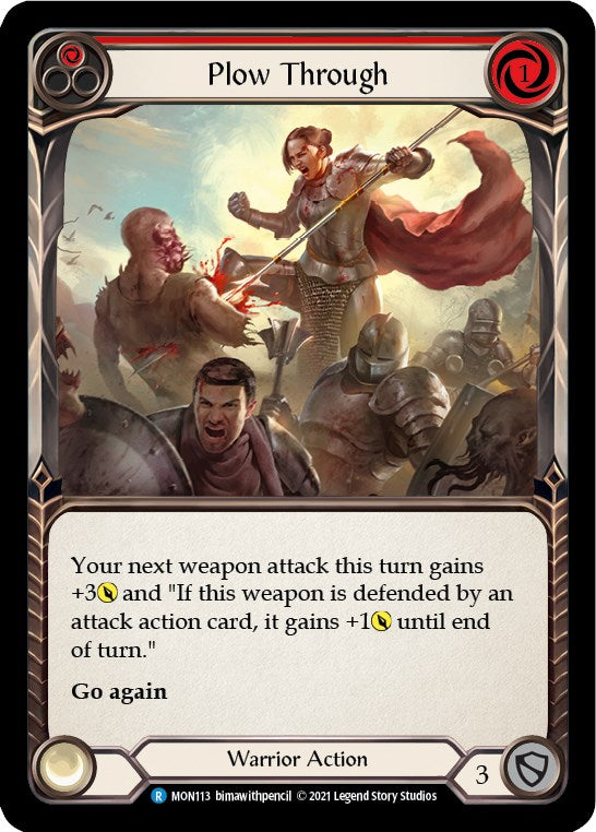 Plow Through (Red) [MON113] [Monarch] 1st Edition Normal