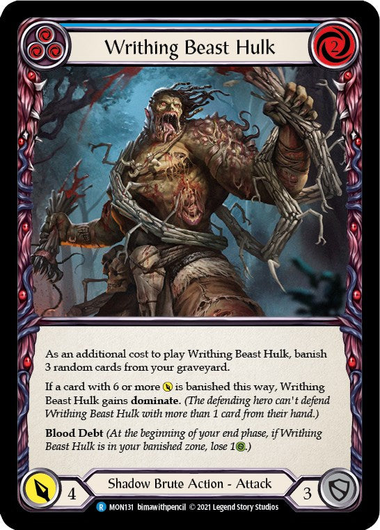 Writhing Beast Hulk (Blue) [MON131] [Monarch] Unlimited Edition Rainbow Foil