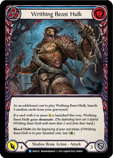 Writhing Beast Hulk (Blue) [MON131] [Monarch] 1st Edition Normal