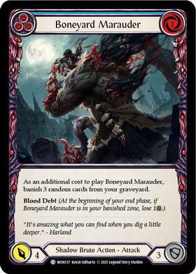 Boneyard Marauder (Blue) [MON137] [Monarch] 1st Edition Normal