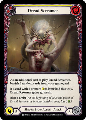 Dread Screamer (Yellow) [MON142] [Monarch] 1st Edition Rainbow Foil