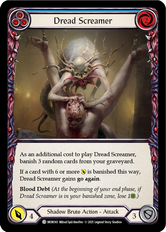 Dread Screamer (Blue) [MON143] [Monarch] Unlimited Edition Rainbow Foil